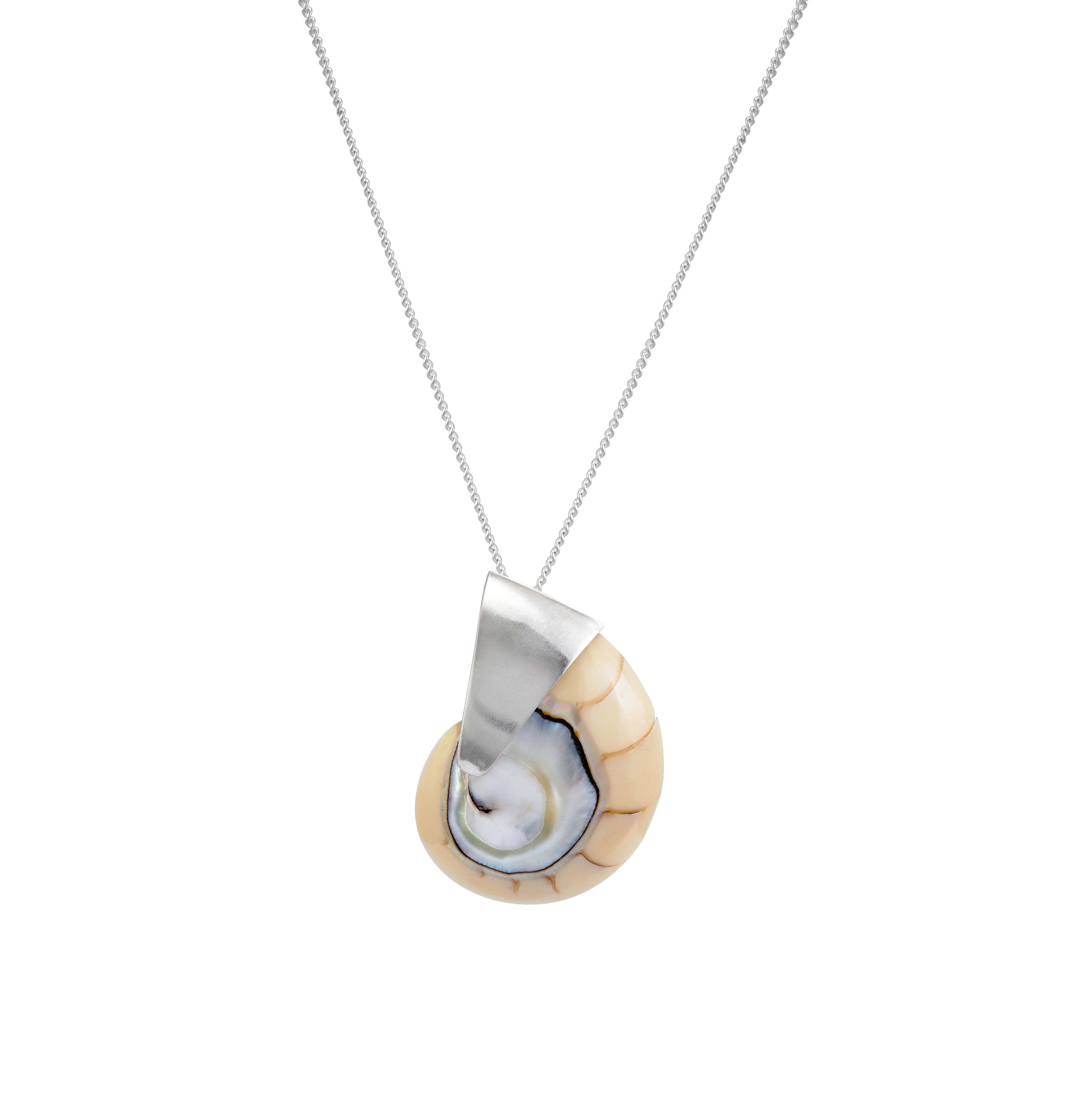 White Nautilus Necklace