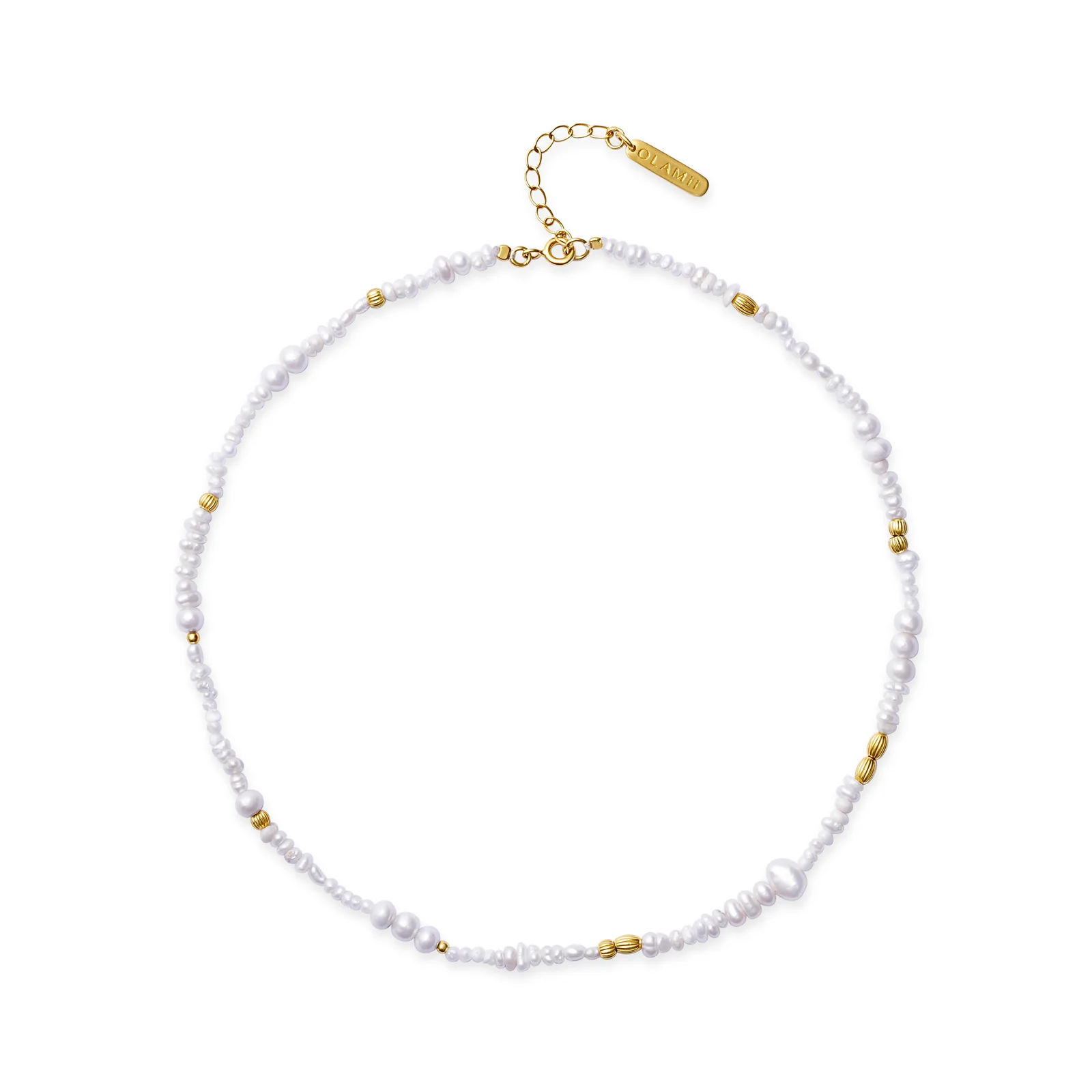 Extra mixed pearl necklace