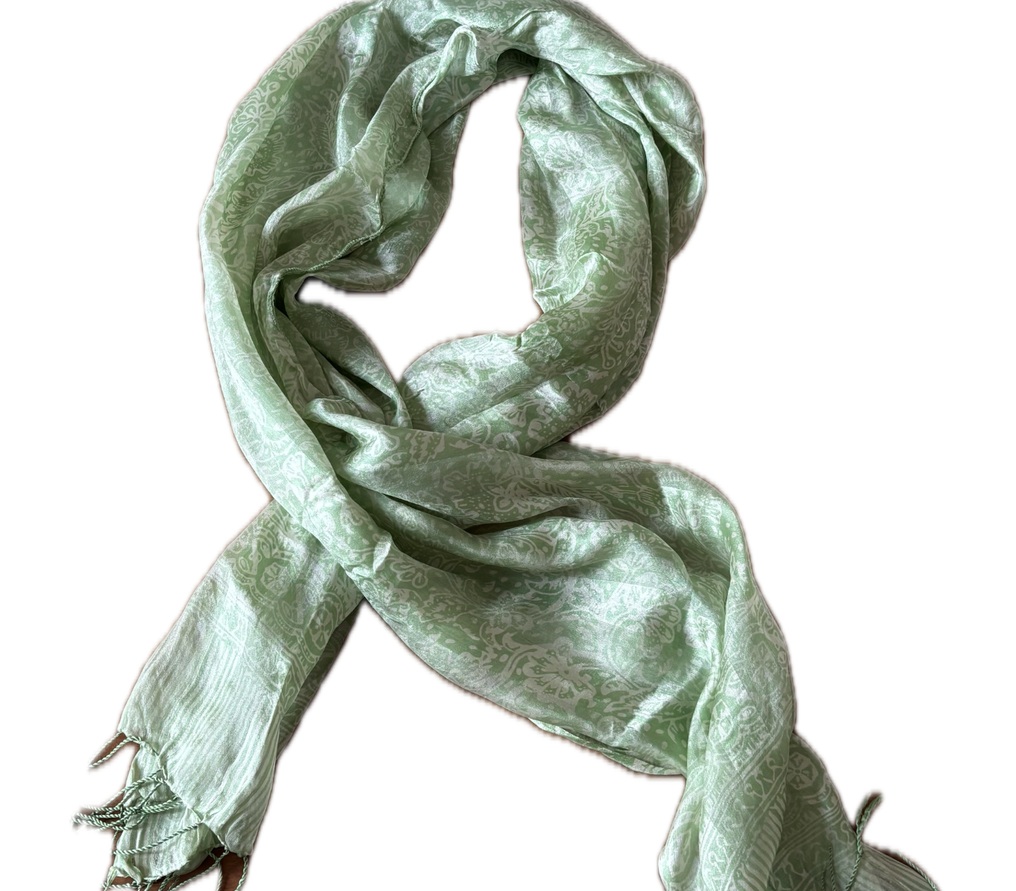 SCARFT SILK - MINT GREEN