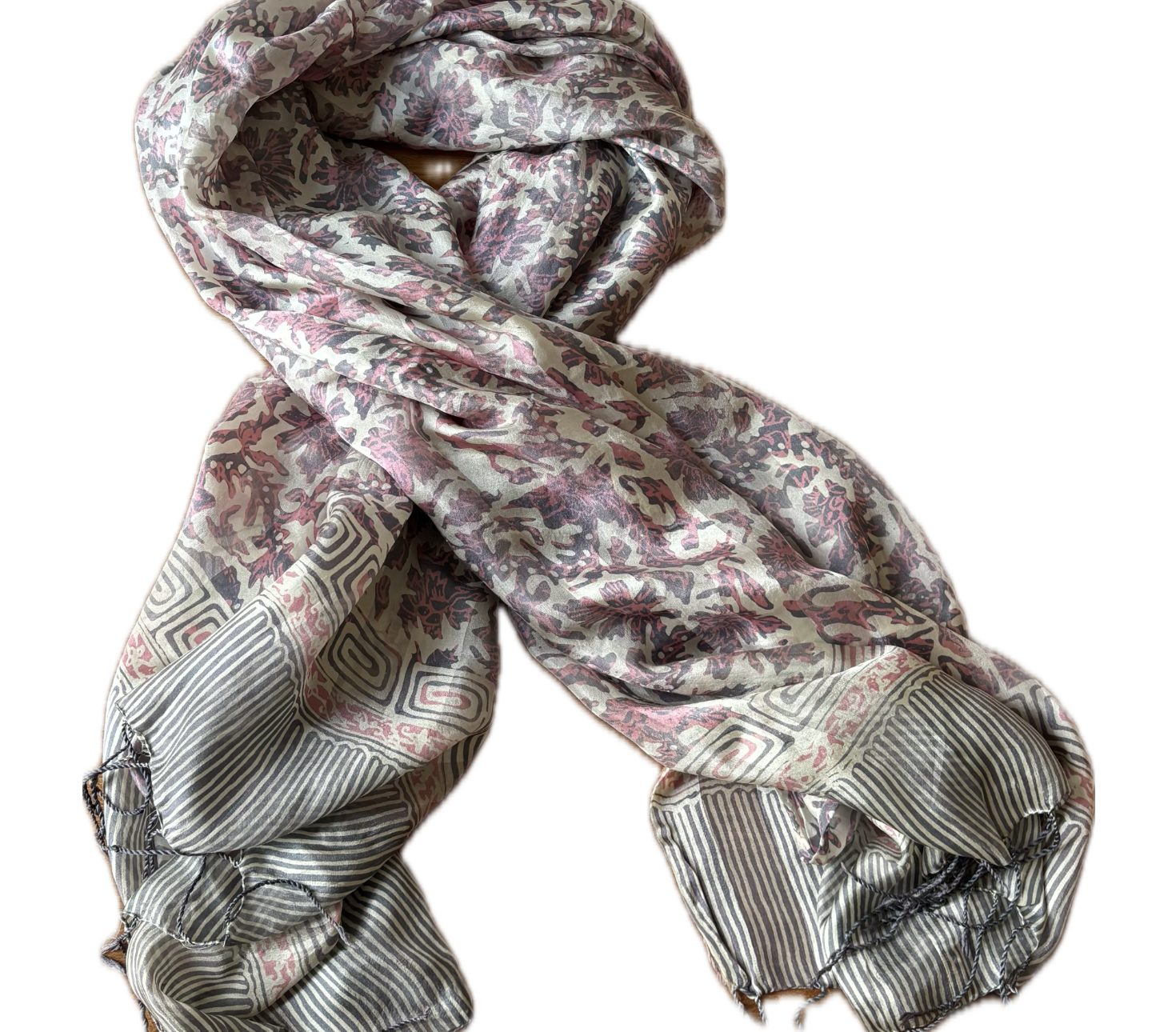 SCARFT SILK -GREY