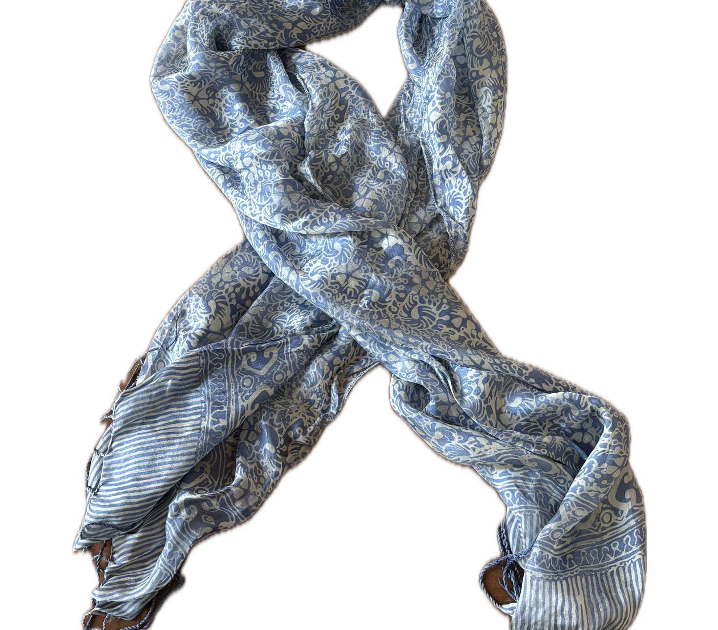 SCARFT SILK -SOFT BLUE